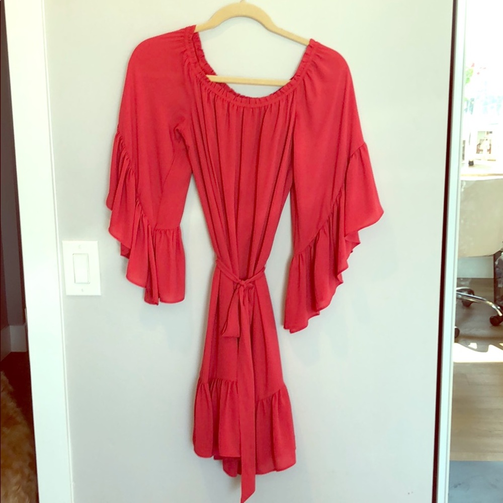 Off the shoulder red dress WHBM size S